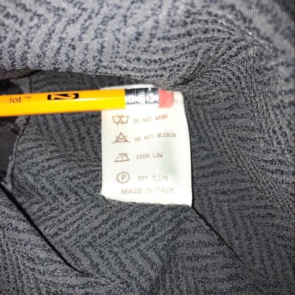 VTG Gianfranco Ferre dei Mattioli Brown Black herringbone + pebbled Blazer sz 2 - Picture 9 of 10